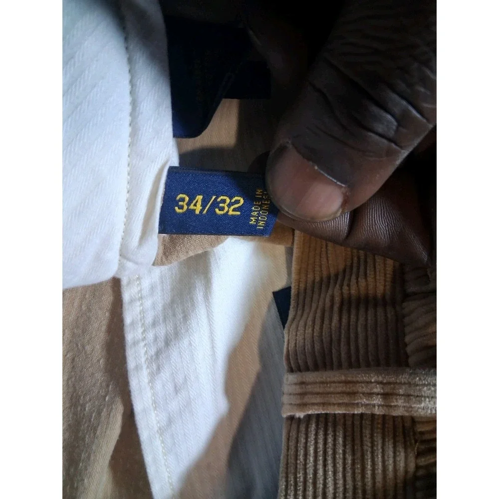 Polo Ralph Lauren Corduroy Golf Pants Mens 34x32 Brown Tan Golf Classic‎ Fit